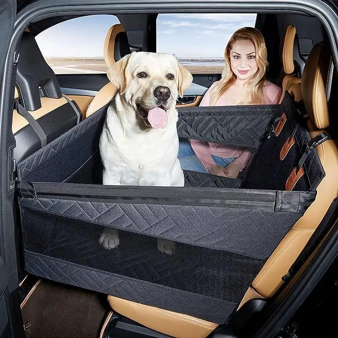Grey washable dog bed with removable cover and sides, measuring 56x56x40 cm.