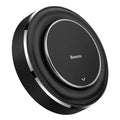 Bess round aluminium alloy car fragrance seat in black, red, or silver with solid aroma tablets.