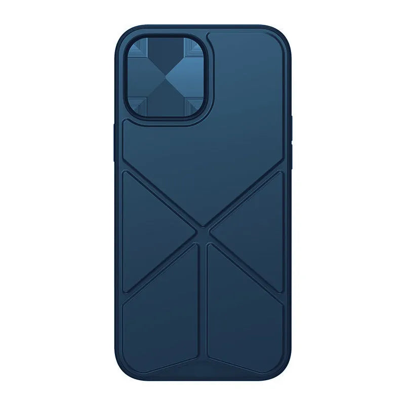 Black and blue slim TPU back cover cases for iPhone 13, 13 Pro, and 13 Pro Max.
