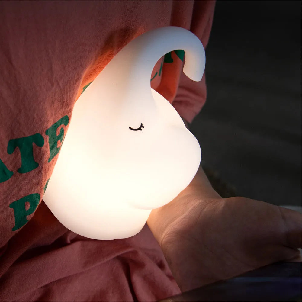 DOMI Elephant silicone night light with warm LED glow for bedroom bedside use
