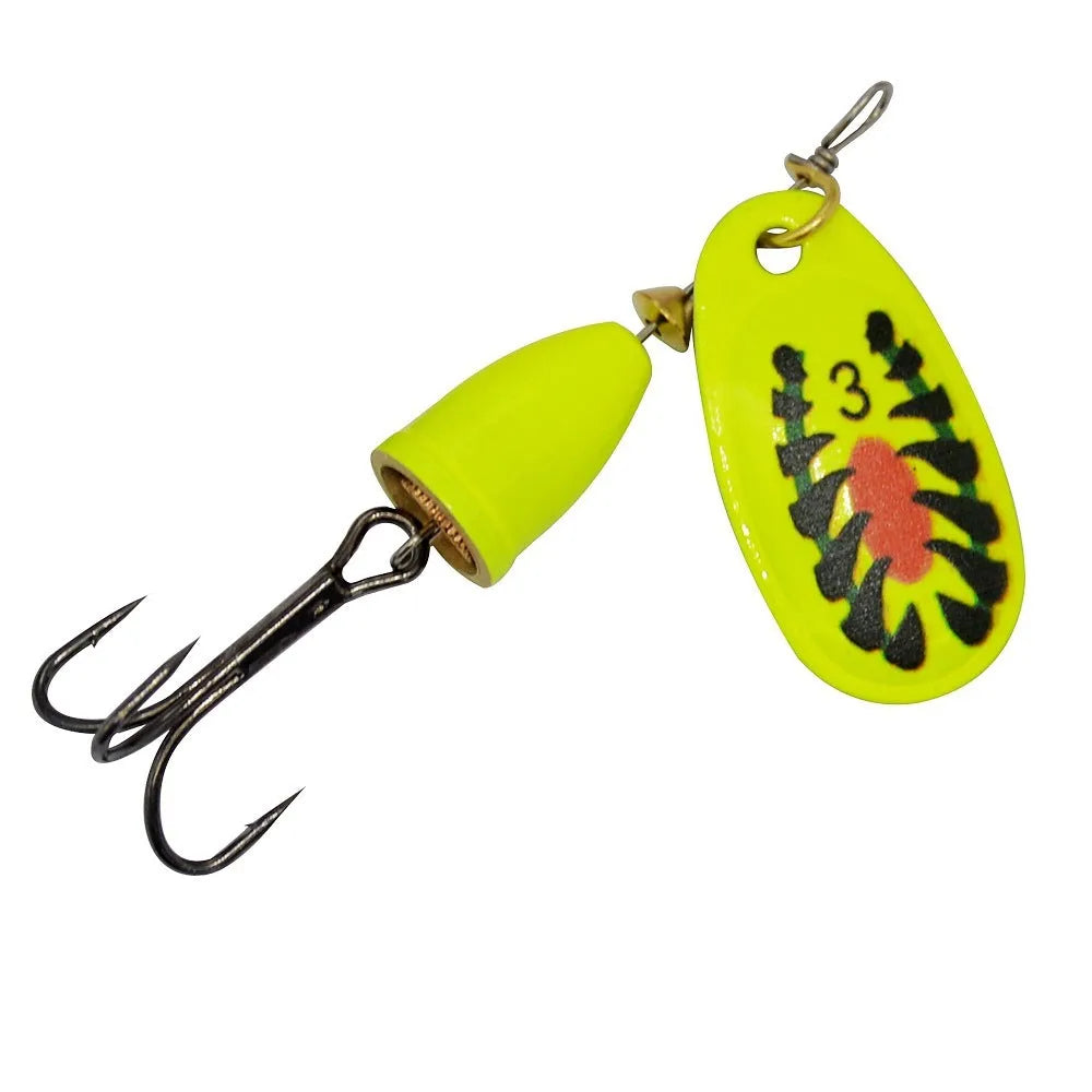 R composite rotating sequins copper bell metal fishing lure in seven colour options