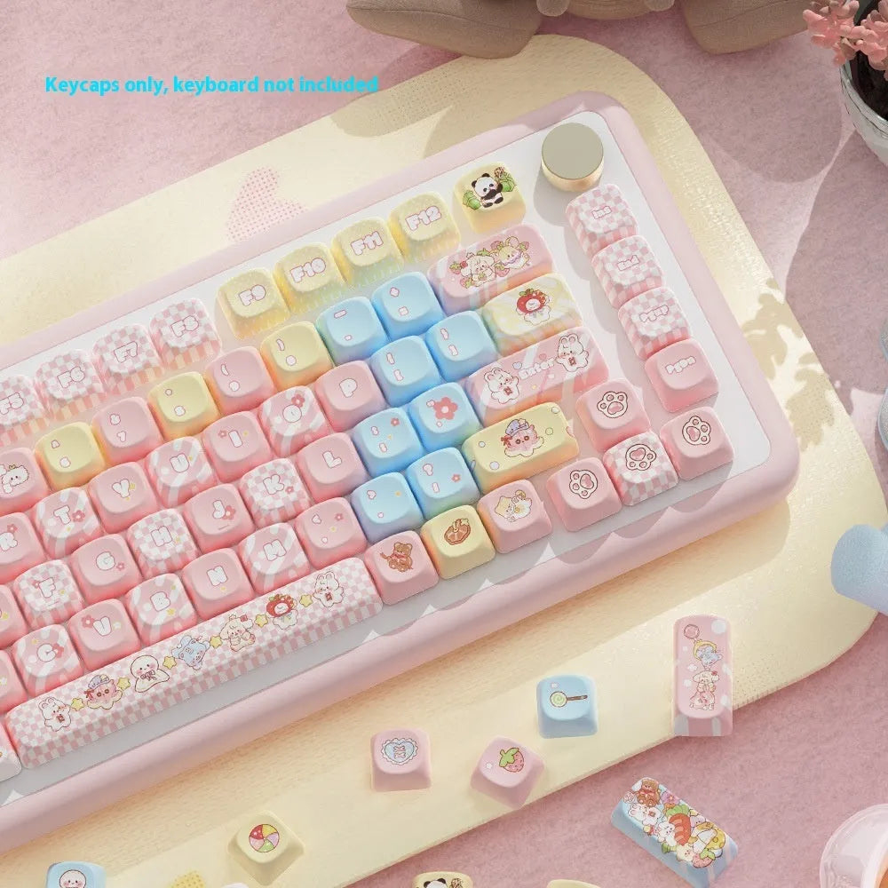 Clip Doll character design mechanical keyboard key cap set with sublimation printing
