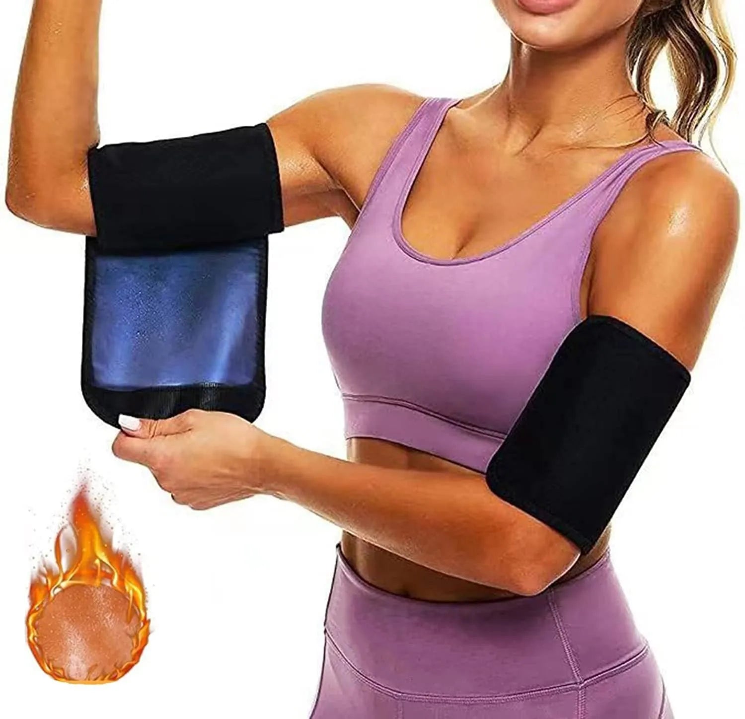 Adjustable arm sports sweatband with binding band in multiple colour and size options