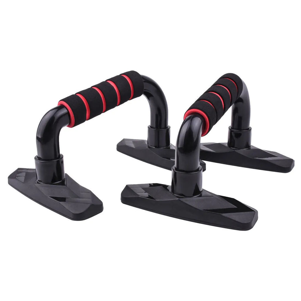 I-shaped push up bars with diamond texture grip for arm, chest and shoulder muscle training