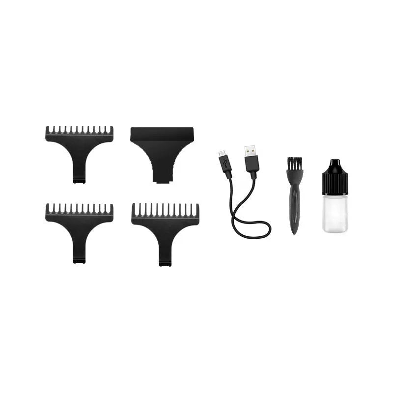 Diamond mesh engraving body LC digital display high power oil head trim hair clipper in bronze finish