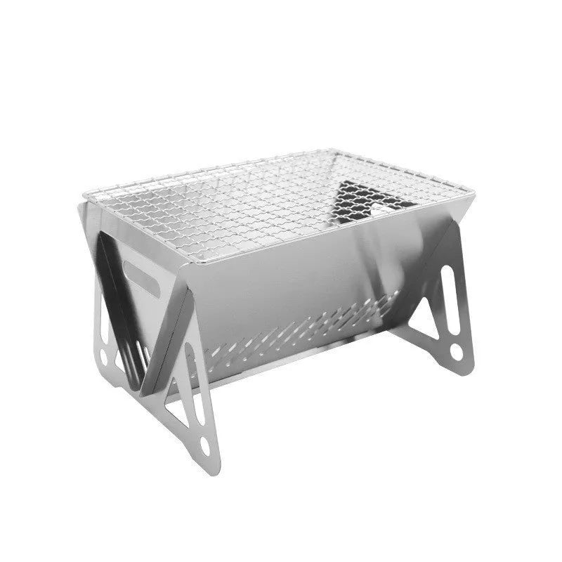 Large stainless steel folding barbecue oven for 1-2 people with storage bag