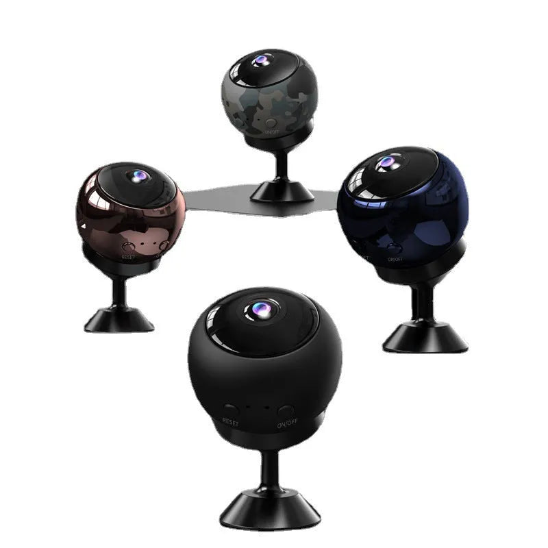 1080p wireless WiFi security camera in ABS plastic housing with USB cable