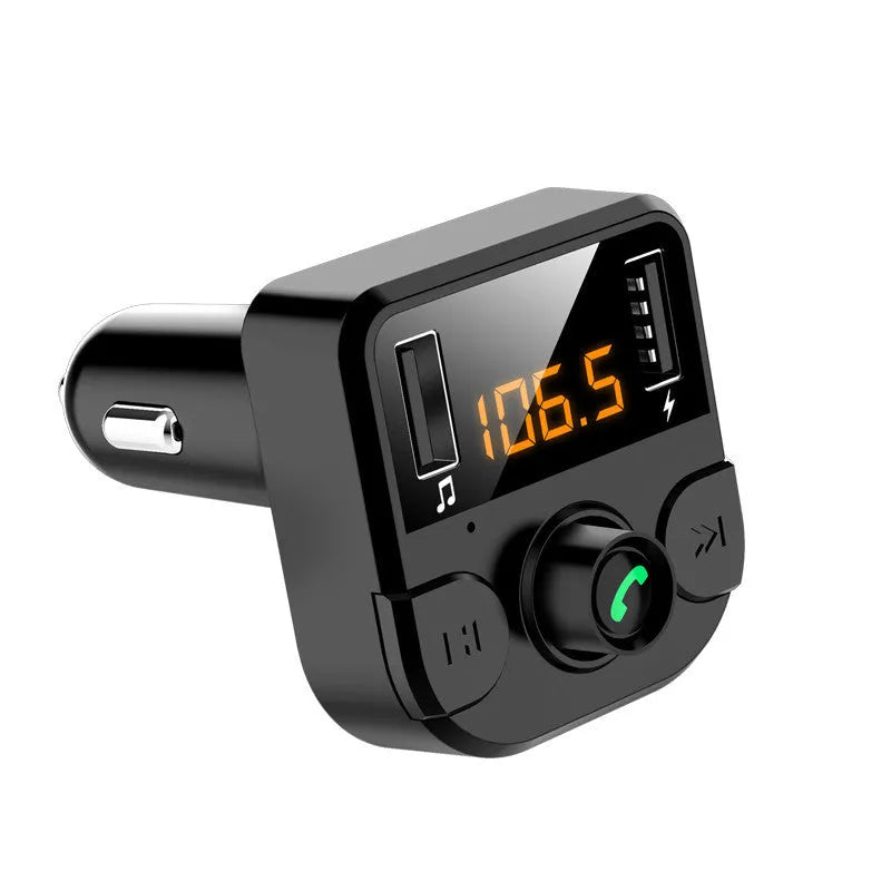 BT36B Black Car Bluetooth MP3 Player with cigarette lighter plug and small display