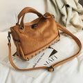 Soft PU women's casual tote shoulder bag with zip closure and shoulder straps