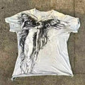Gothic style men's short sleeve cartoon print top in colour HQ929.