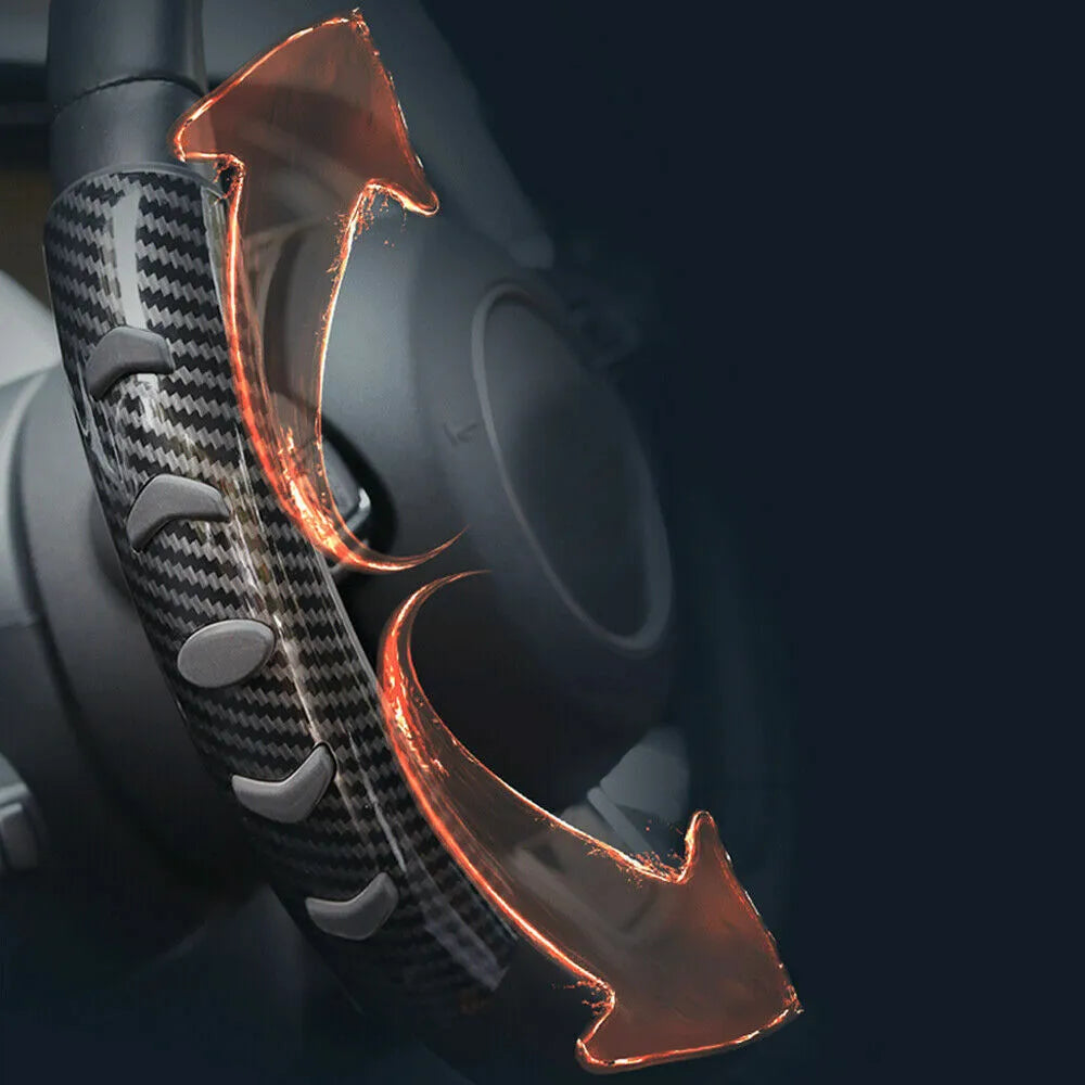 Fibreglass steering wheel anti-skid sleeve in carbon fibre black for 38cm diameter wheels