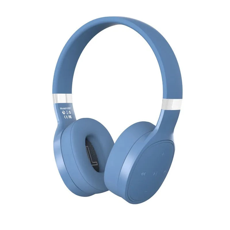 Foldable wireless Bluetooth sports headphones in black showing collapsed design.