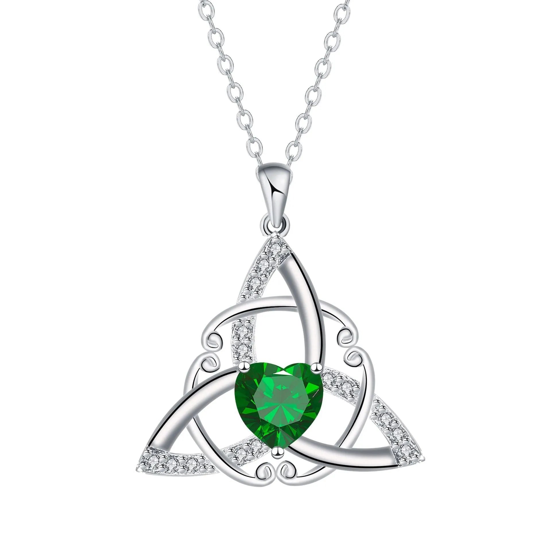 Copper Celtic knot pendant necklace for women in a choice of four electroplated colours.