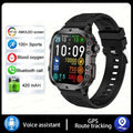 QX11 smart Bluetooth watch displaying heart rate on TFT screen with black silicone strap
