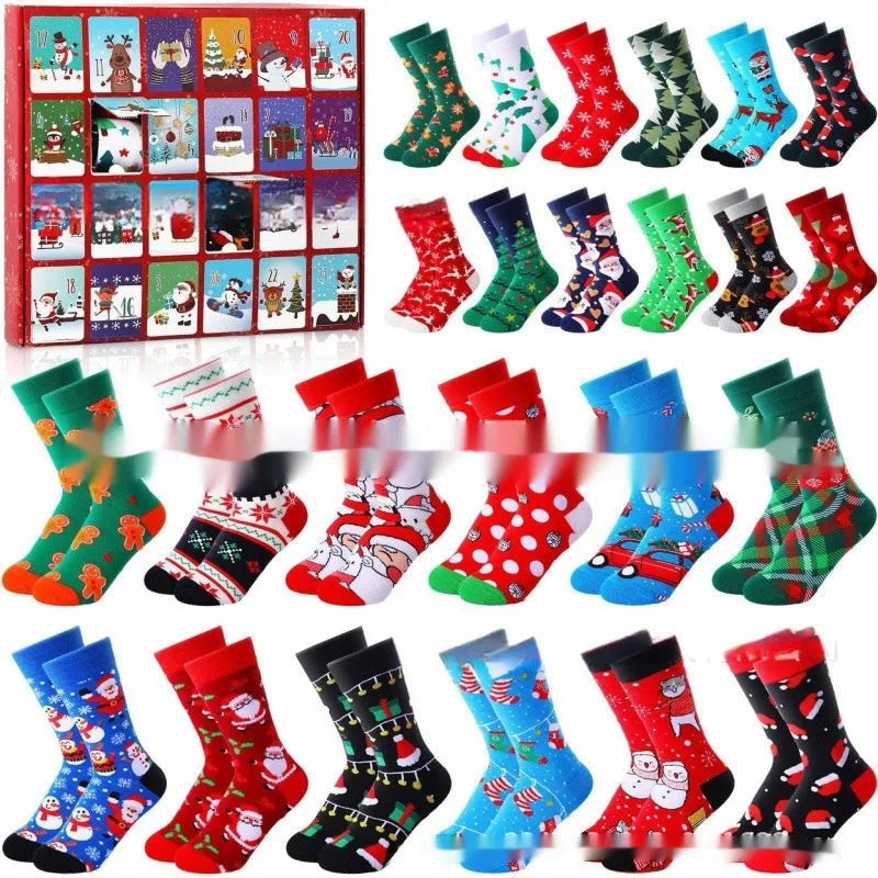 Christmas sock blind box decoration with surprise resin ornament for festive display