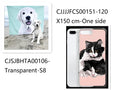 Custom designed flannel blanket and transparent TPU phone case bundle with size options.