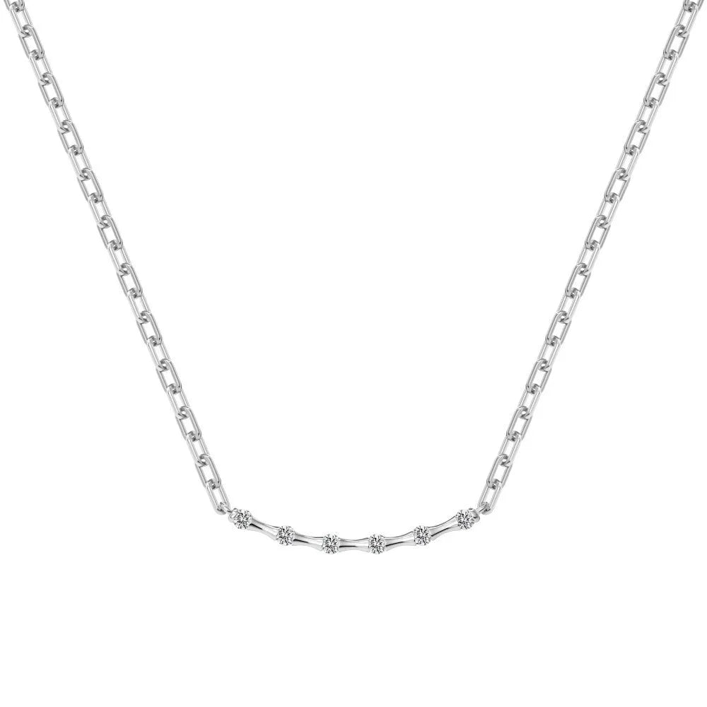 925 silver simple fashionable all-match necklace for women with electroplated finish