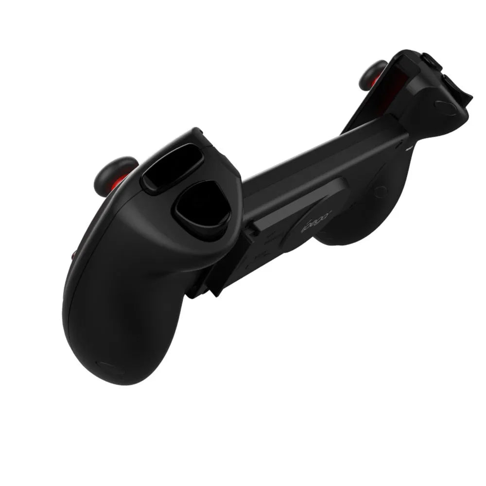 Red telescopic gamepad controller with Bluetooth connectivity for Android iOS and PC devices