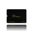 Black plastic-cased 2.5-inch solid state drive with SATA connector for desktop and notebook computers