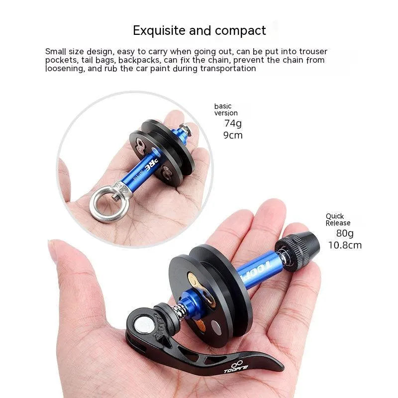 Aluminium bicycle chain holder tool for maintenance and washing procedures