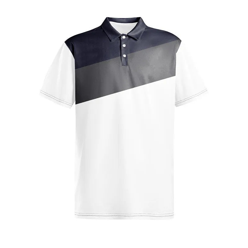 Men's 3D digital printing loose fit T-shirt in colour LM-PL047 with short sleeves