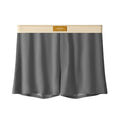 Pack of three men's solid colour loose fit nylon ice silk underwear in mid-waist style.