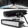 Black die-cast aluminium car auxiliary light with six LED chips and bracket mount