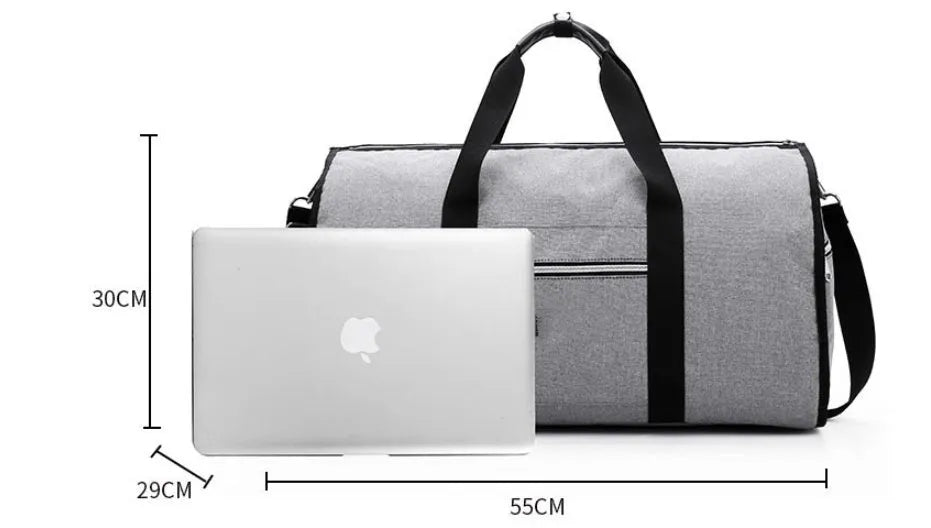 Medium cylinder travel bag in waterproof Oxford cloth with zipper opening and internal pocket