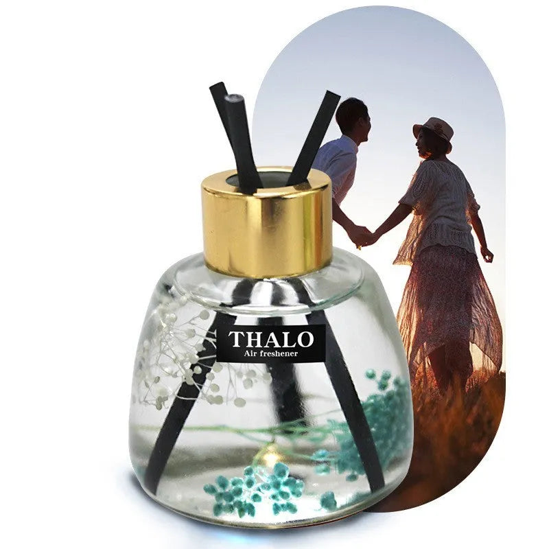 Glass bottle car perfume ornament with loose incense for automotive aromatherapy decoration