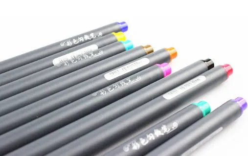 10 hook line pens with 0.38mm ultra-fine tips for technical drawing and repair work