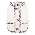 Quilted polyester pet coat with cartoon print in black colour available in multiple sizes