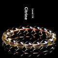 Natural citrine scattered beads ball bracelet showing polished 7A grade stones in scattered pattern