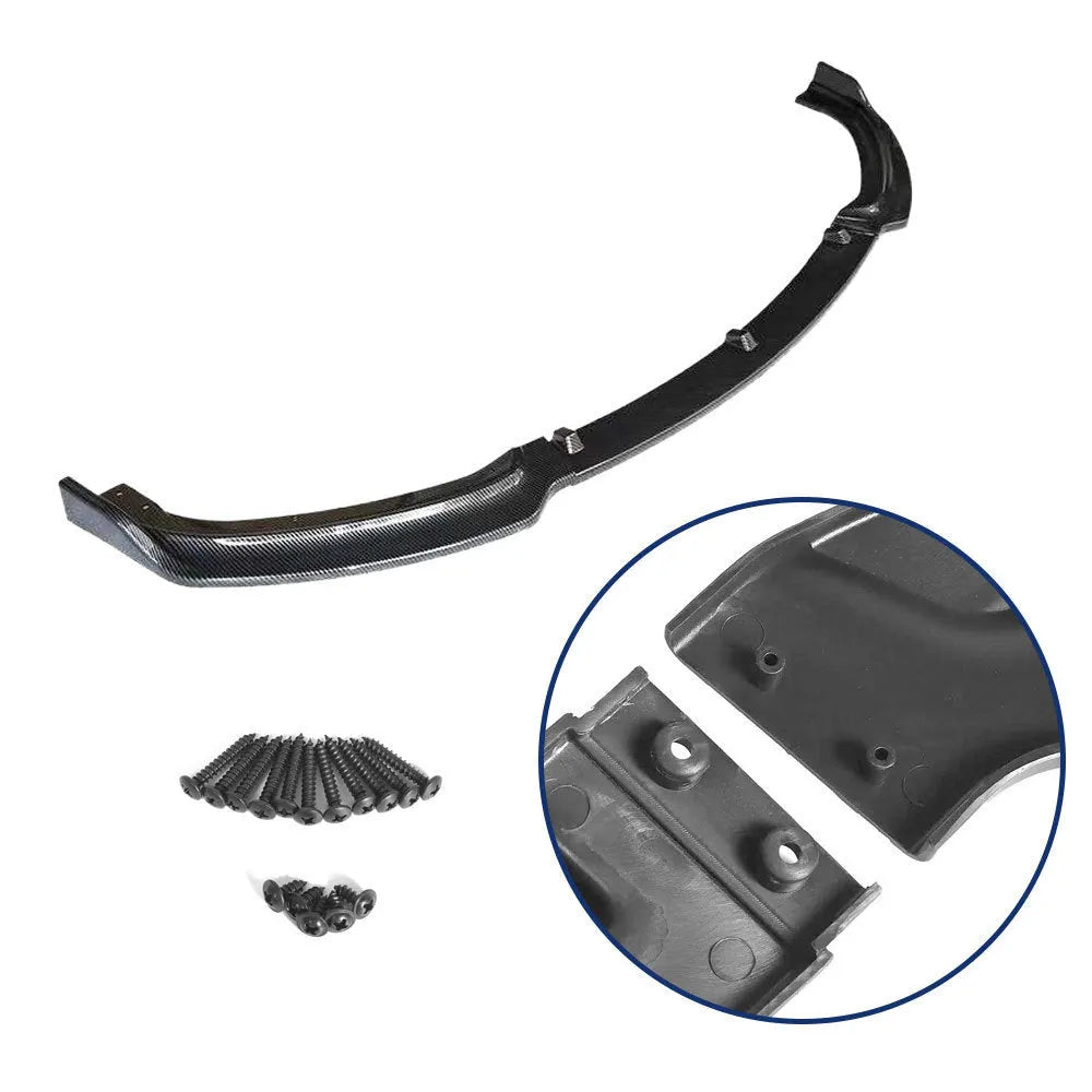 Bright black PP front bumper lip spoiler for BMW F30 F35 3 Series, 96cm long