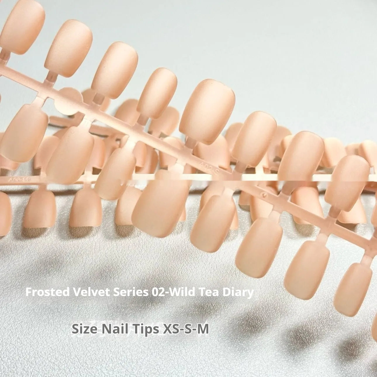 Velvet frosted Cat's Eye 01 Island Diary Aurora nail art set in PVC resin with short ladder XS S M shapes