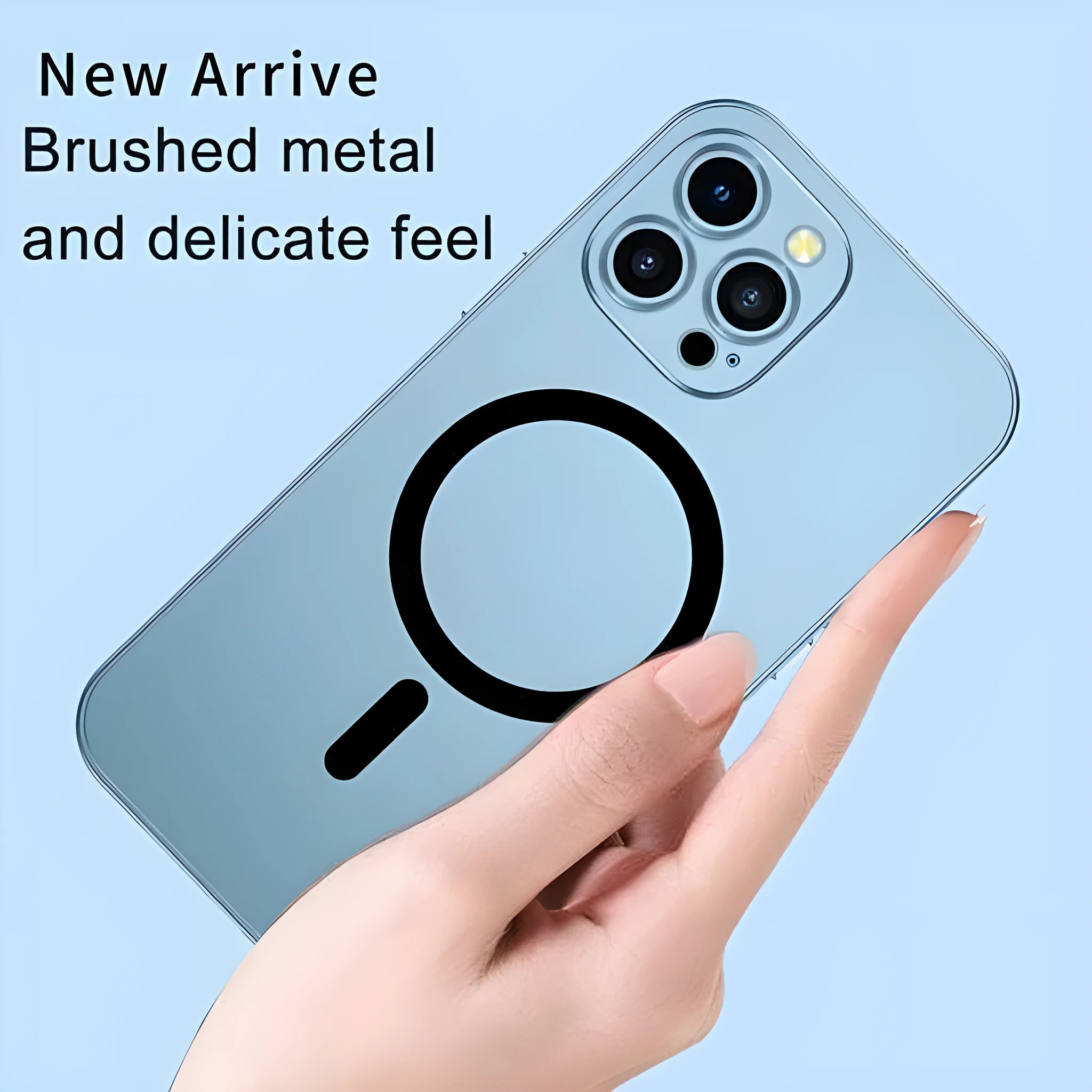 Aluminium frame magnetic iPhone case with lens glass cover in multiple colour options