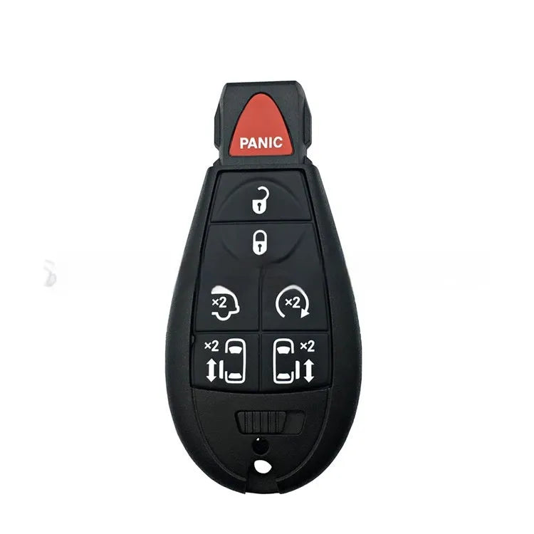 Dodge Chrysler remote car key fob replacement plastic shell case, ABS brass material, 85mm by 42mm by 15mm.