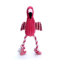 Pink corduroy rabbit-shaped dog toy with crinkle sound, measuring 28cm.