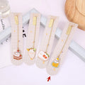 Creative metal cat bookmark with cartoon design, measuring 3.8 by 18.3 centimetres.