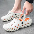 Men's EVA hollow out sandal slippers in beige colour showing breathable design and non-slip sole