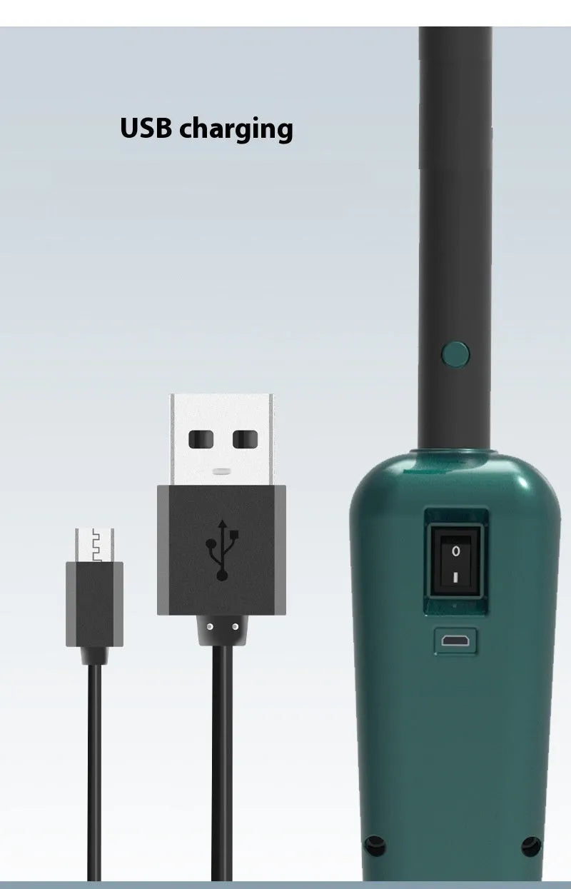 Lazy wireless sweeping and mopping all-in-one machine in S5 Green colour with USB charging port visible