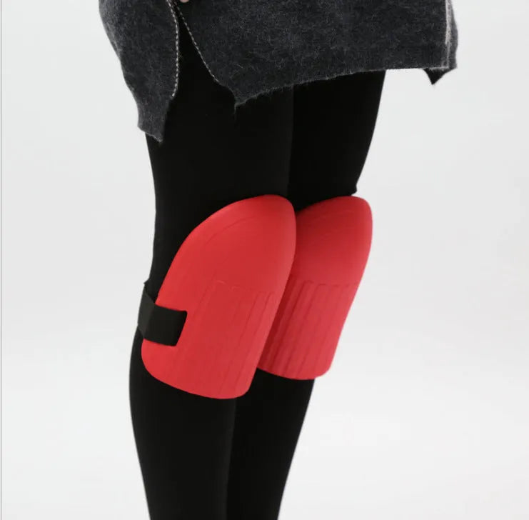 A pair of thick EVA foam knee pads for gardening, shown in one of five available colours.
