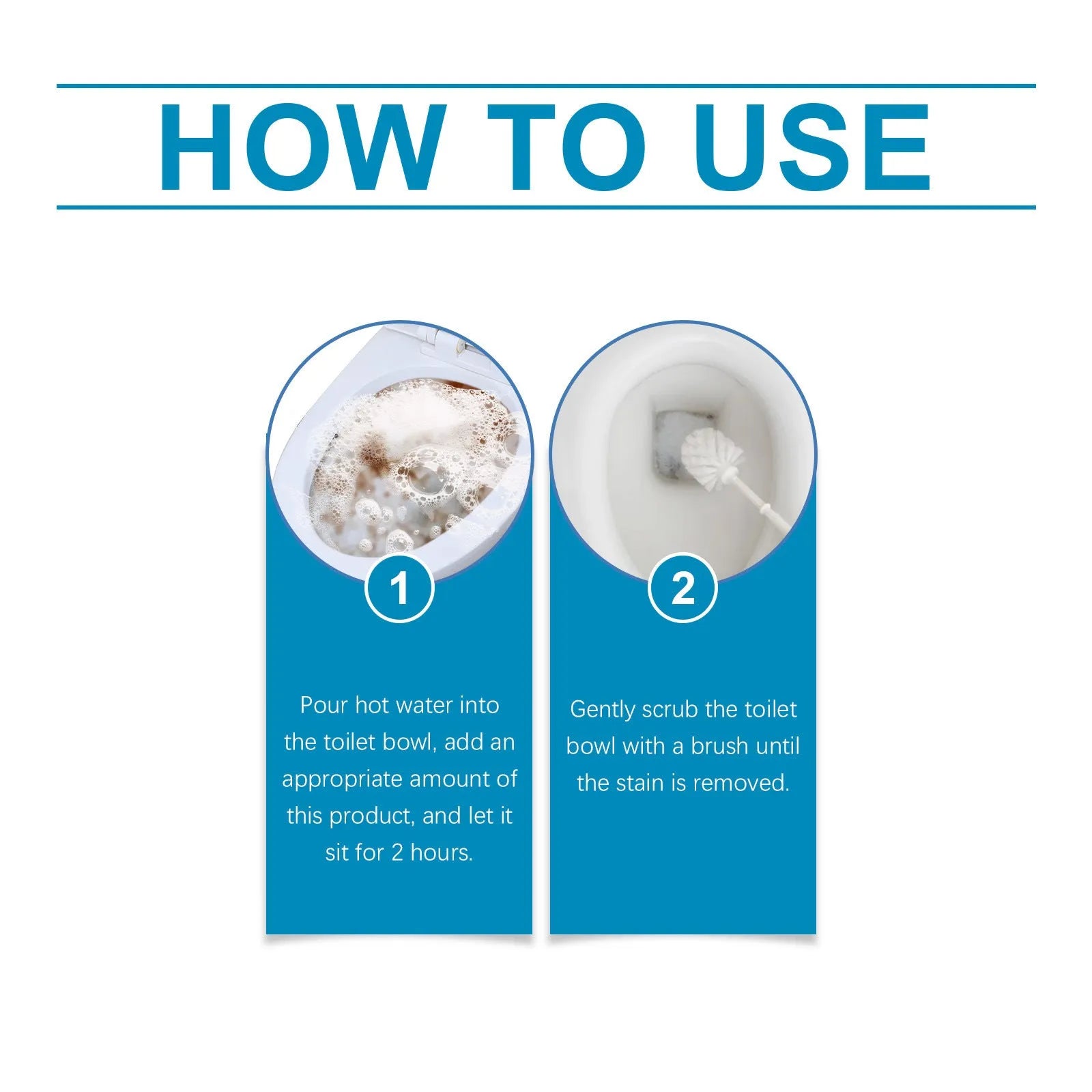 Pack of toilet cleaning powder showing four individual 30g sachets, total 120g.