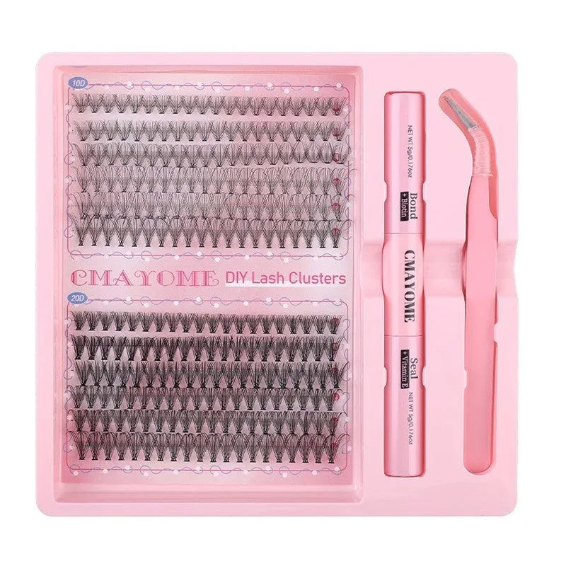 DIY single cluster false eyelashes individual artificial fibre lashes 15.5cm length