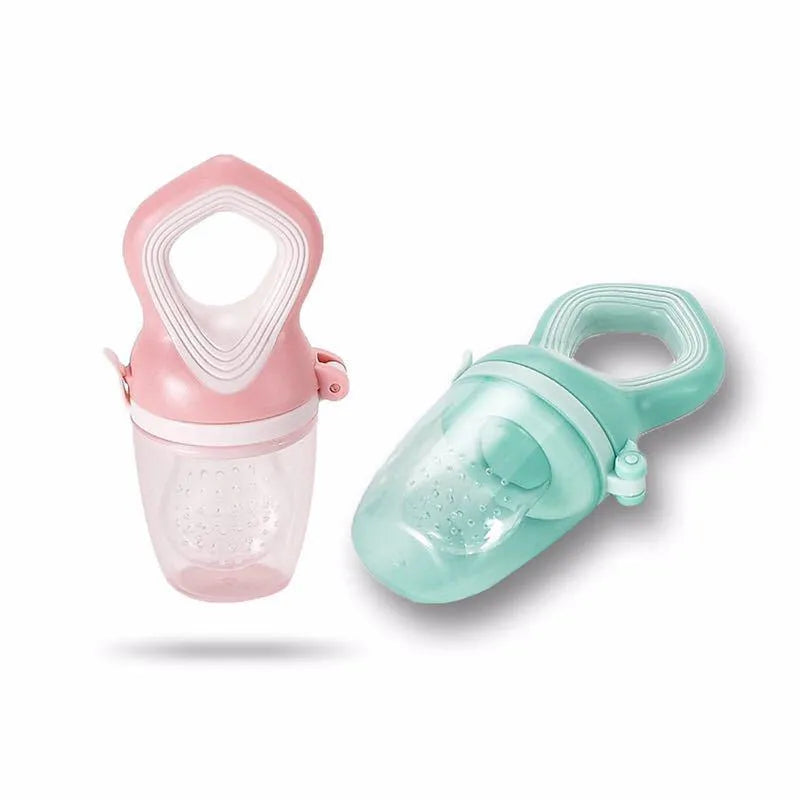 Silicone baby pacifier set light pink light green food grade PP bisphenol A free 120 degrees temperature resistance