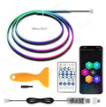USB car ambient light music sync strip ABS plastic housing 110cm flexible LED decoration