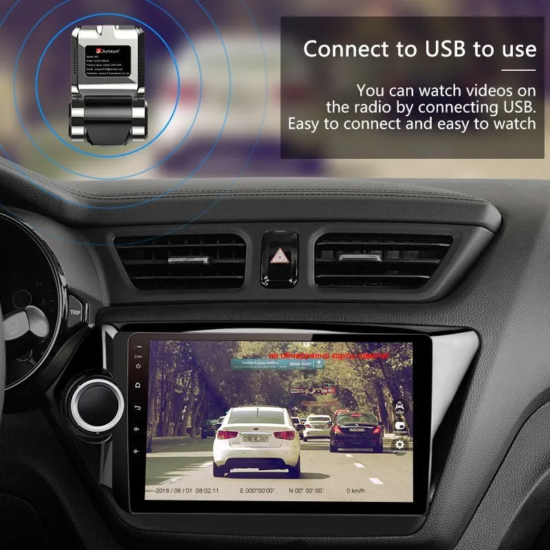 Android driving recorder with big screen and WiFi for navigation and parking monitoring