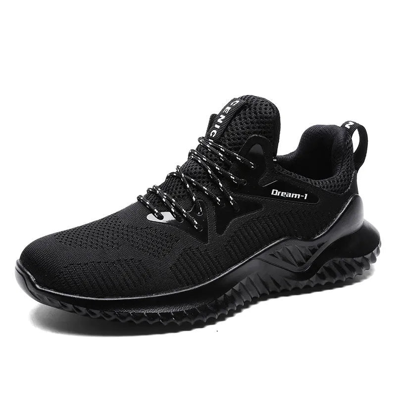Adult low-top running shoes with front strap closure and mesh upper in various colour options