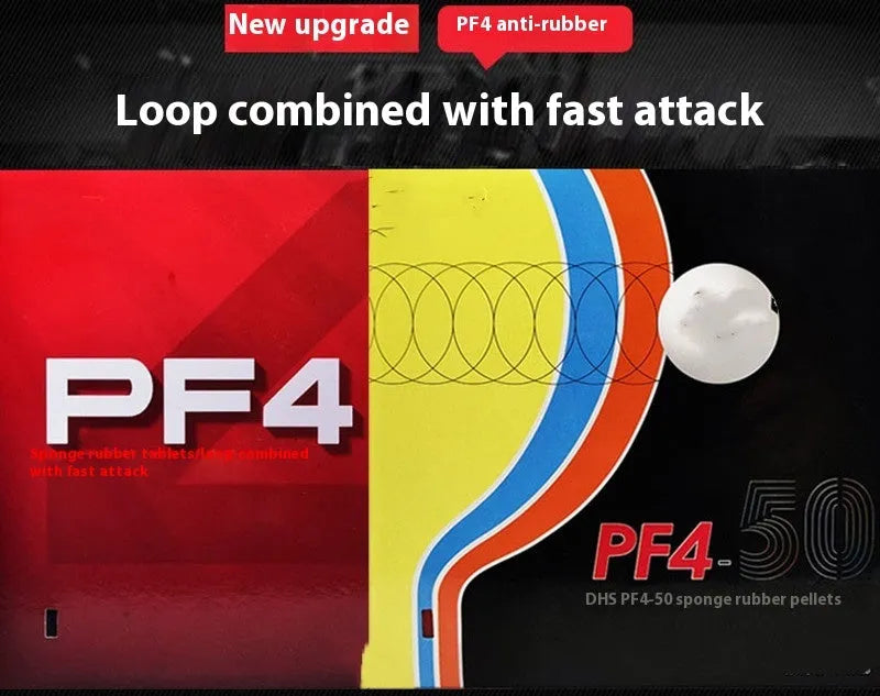 Fast Attack Sticky Classic-50 PF4-50 table tennis racket with anti-rubber surface in red or black colour options