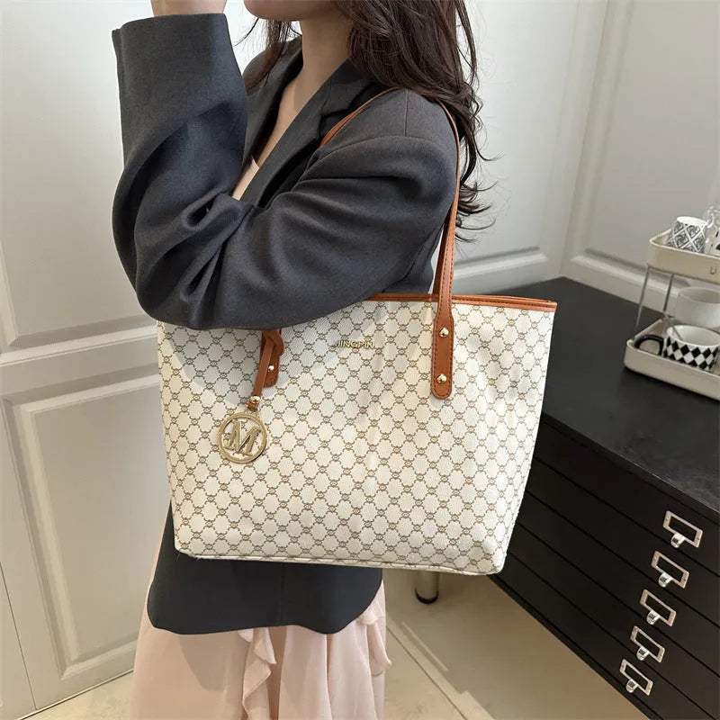 PU leather street trend shoulder bag with sewing thread detail in black, grey, white, or brown colours