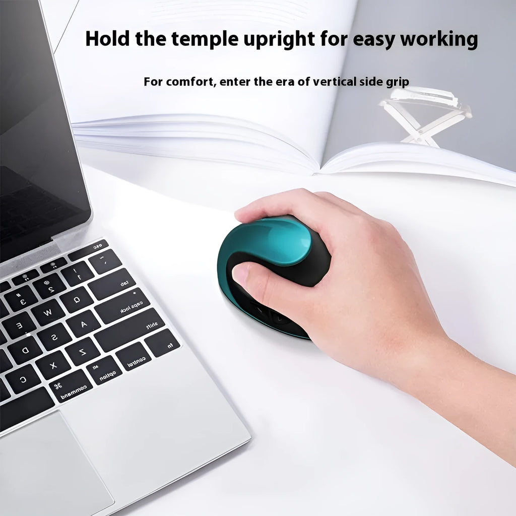 Vertical ergonomic computer mouse with wireless charging capability